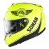 Motorcycle Helmet Riding Racing Helmet Men Women Outdoor Riding Double Lens Full Face Helmet Ece Standard Fluorescent Yellow XL