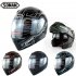 Motorcycle Helmet Unisex Double Lens Uncovered Helmet Off road Safety Helmet Bright black and white lines S