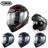 Motorcycle Helmet Unisex Double Lens Uncovered Helmet Off road Safety Helmet Bright black and white lines L