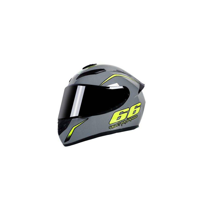 Motorcycle Helmet cool Modular Moto Helmet With Inner Sun Visor Safety Double Lens Racing Full Face the Helmet Moto Helmet Knight Cement Grey 66_XXL