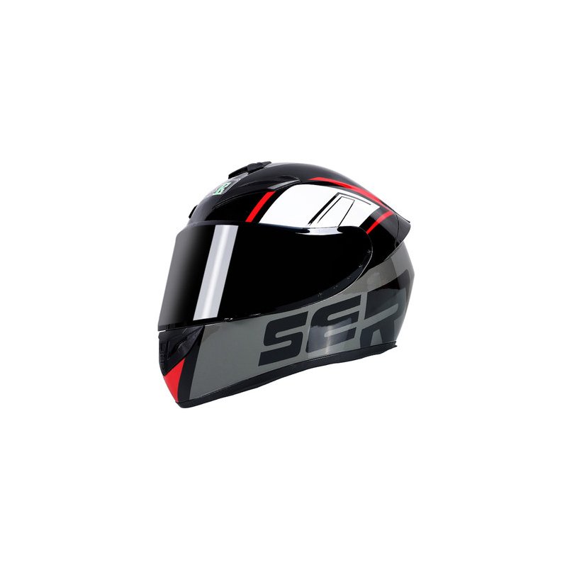 Motorcycle Helmet cool Modular Moto Helmet With Inner Sun Visor Safety Double Lens Racing Full Face the Helmet Moto Helmet Knight Grey SER_M