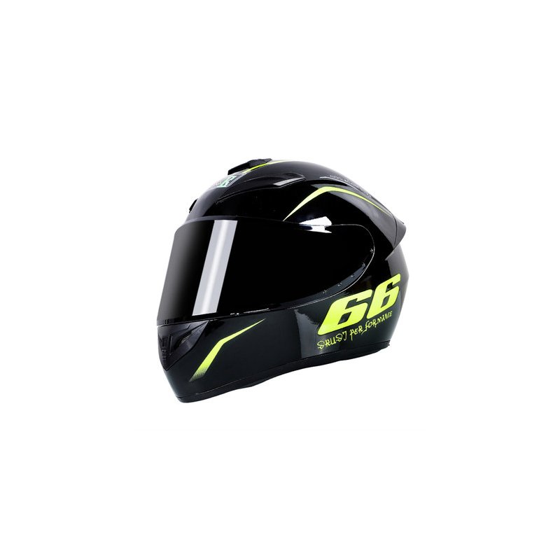 Motorcycle Helmet cool Modular Moto Helmet With Inner Sun Visor Safety Double Lens Racing Full Face the Helmet Moto Helmet Knight Bright Black 66_M