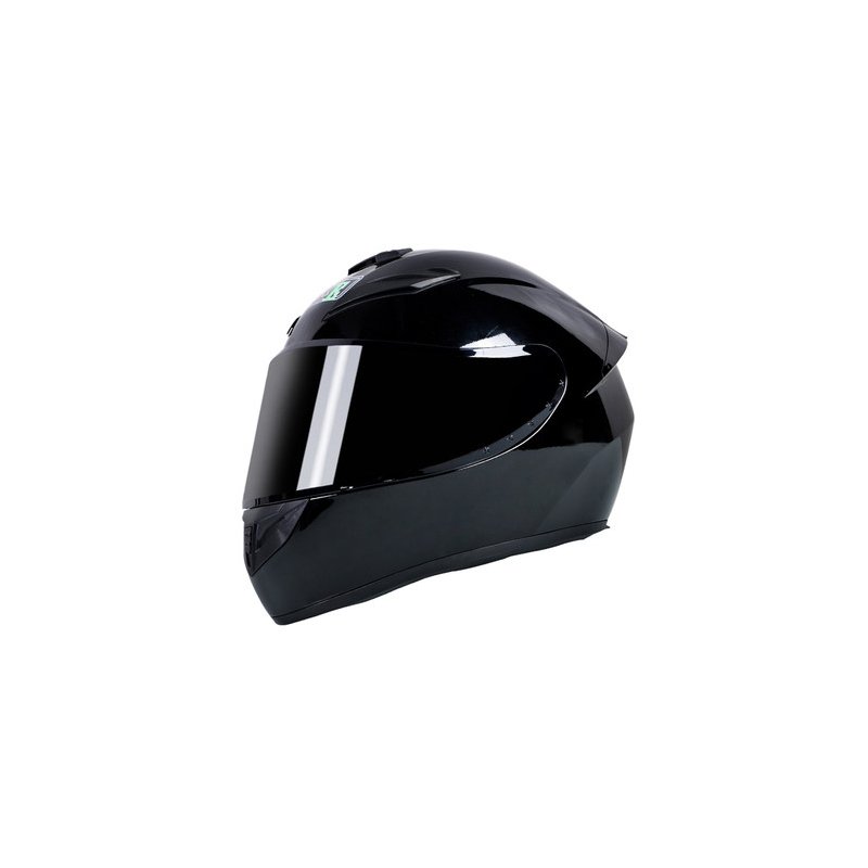 Motorcycle Helmet cool Modular Moto Helmet With Inner Sun Visor Safety Double Lens Racing Full Face the Helmet Moto Helmet Bright black_L