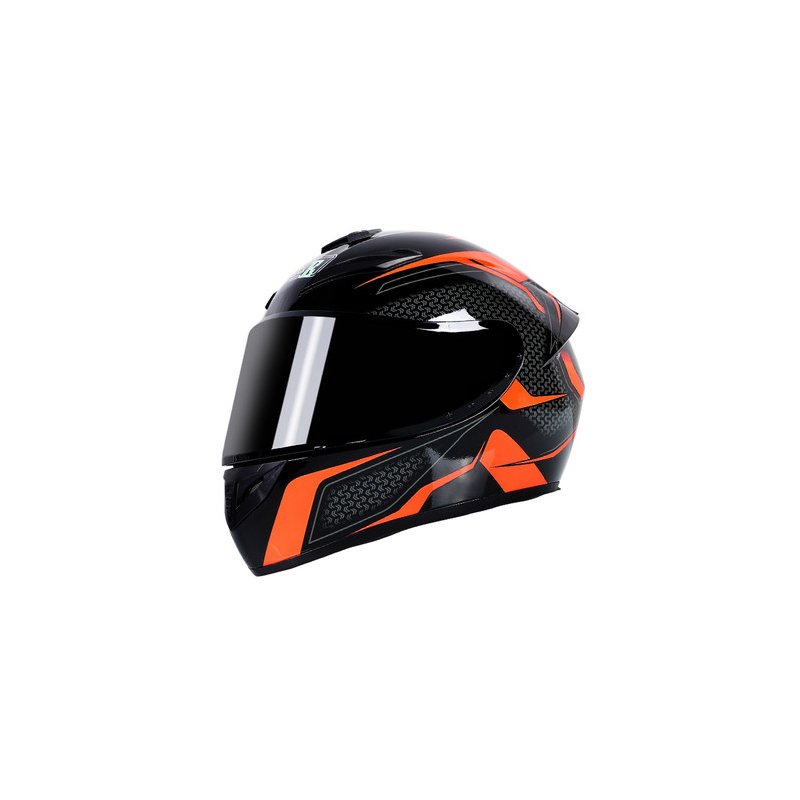 Motorcycle Helmet cool Modular Moto Helmet With Inner Sun Visor Safety Double Lens Racing Full Face the Helmet Moto Helmet Orange Arrow_L