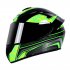 Motorcycle Helmet cool Modular Moto Helmet With Inner Sun Visor Safety Double Lens Racing Full Face the Helmet Moto Helmet Green lightning XXL