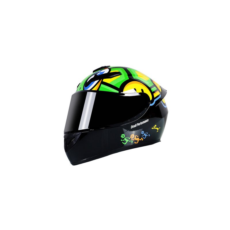 Motorcycle Helmet cool Modular Moto Helmet With Inner Sun Visor Safety Double Lens Racing Full Face the Helmet Moto Helmet little turtle_M