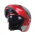 Motorcycle Helmets Flip Up Double Visors Racing Full Face Helmet Bright black M
