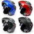 Motorcycle Helmets Flip Up Double Visors Racing Full Face Helmet Bright black M
