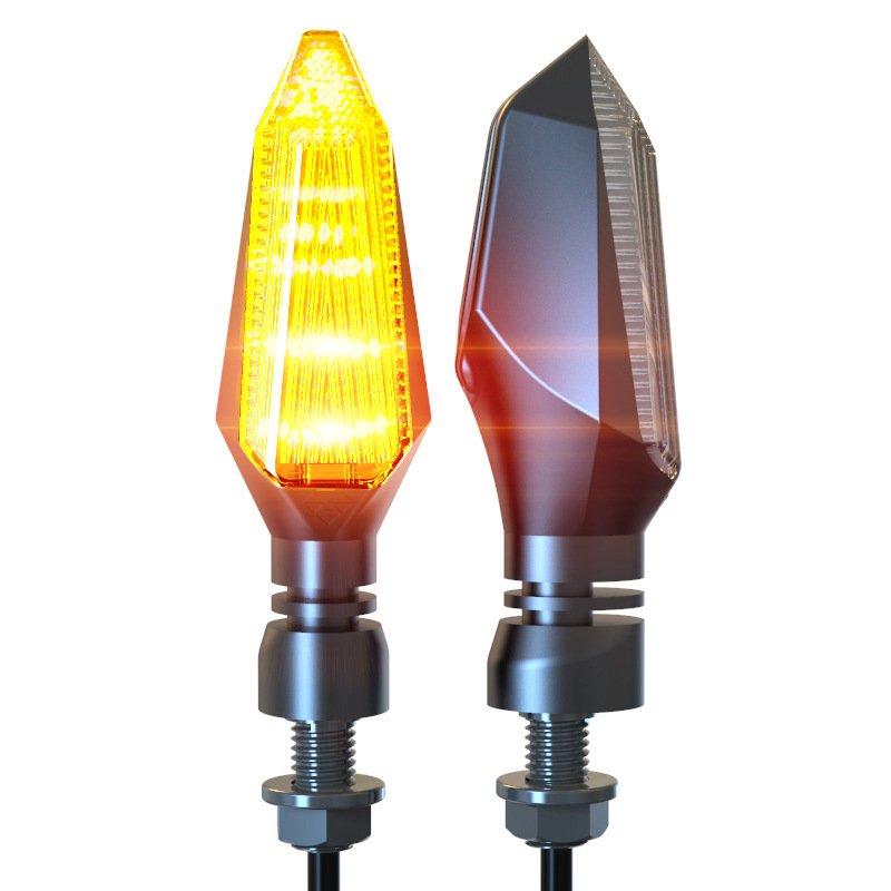 Motorcycle LED Turn Signal Lights Amber Lamp Left Right Signals Indicators Blinkers Highlight Yellow light