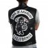 Motorcycle Leather Vest For Men Trendy Hip hop Style Skull Letter Embroidery Waistcoat Casual Leather Jacket black embroidery XL
