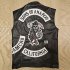 Motorcycle Leather Vest For Men Trendy Hip hop Style Skull Letter Embroidery Waistcoat Casual Leather Jacket black embroidery XL
