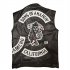 Motorcycle Leather Vest For Men Trendy Hip hop Style Skull Letter Embroidery Waistcoat Casual Leather Jacket black embroidery XXXL