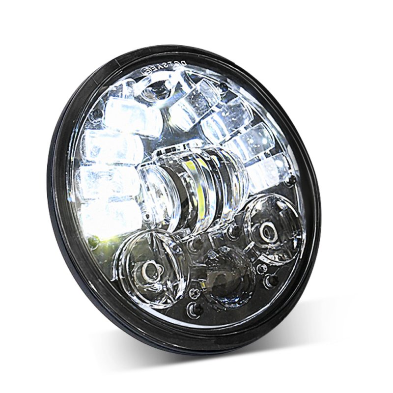 Motorcycle Led Drl Halo Headlight Aluminum Alloy 5.75-inch Motorcycle Headlight As shown