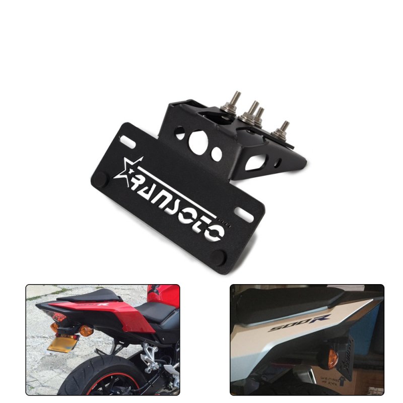 Motorcycle License Plate Frame Kit for HONDA CBR500R CB500F 2016-1019 black