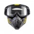 Motorcycle Mask Men Women Ski Snowboard Goggles Winter Off road Riding Glasses Brilliant black transparent film
