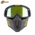 Motorcycle Mask Men Women Ski Snowboard Goggles Winter Off road Riding Glasses Gloss Black Silver Plated