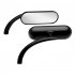 Motorcycle Mini Oval Rearview Mirror for  Sportster Dyna Softail Arlen Ness Silver