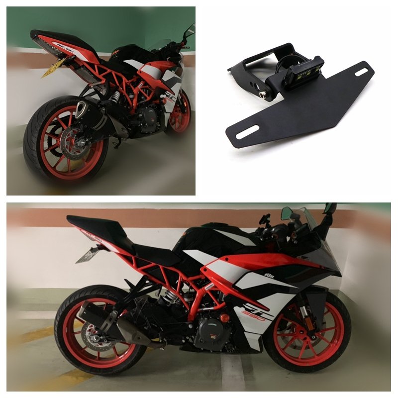 Motorcycle Modification Light Frame Short Style Plate Frame for KTM RC390 DUKE390 17-19-19 black