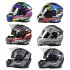 Motorcycle Modular Full Face Helmet Dual Visor Wireless Headphones Integrated Modular Air Vents Ventilation Helmet Colorful mecha