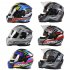 Motorcycle Modular Full Face Helmet Dual Visor Wireless Headphones Integrated Modular Air Vents Ventilation Helmet Colorful mecha