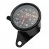 Motorcycle Odometer Speedometer Tachometer Speedo Meter LED For Honda Cafe Racer black