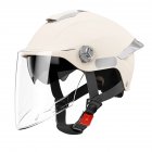 Motorcycle Open Face Helmet With Dual Visor Sun Shield, Lightweight And Ventilation Half Helmet, Adjustable Quick Release Buckle, Motorbike Scooter Accessories Khaki