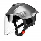 Motorcycle Open Face Helmet With Dual Visor Sun Shield, Lightweight And Ventilation Half Helmet, Adjustable Quick Release Buckle, Motorbike Scooter Accessories Bright Silver