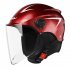 Motorcycle Open Face Helmet Quick Release Buckle Ventilated Helmet With Detachable Scarf For Men Women youth red