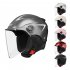 Motorcycle Open Face Helmet Quick Release Buckle Ventilated Helmet With Detachable Scarf For Men Women youth red