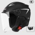 Motorcycle Open Face Helmet Quick Release Buckle Ventilated Helmet With Detachable Scarf For Men Women youth red