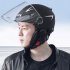 Motorcycle Open Face Helmet Quick Release Buckle Ventilated Helmet With Detachable Scarf For Men Women youth red