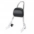 Motorcycle Passenger Backrest Sissy Bar Cushion Pad for  Sportster XL883 1200 48 04 15 chrome Plating