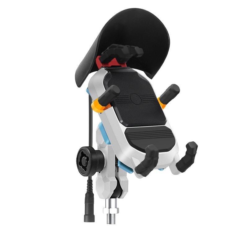 Motorcycle Phone Mount 360° Rotation 15w Wireless Fast Charging Holder