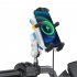 Motorcycle Phone Mount 360   Rotation 15w Wireless Fast Charging Holder for iPhone Android M10 Wireless Charge