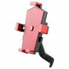 Motorcycle Phone Mount Quick Release Anti Shake Bike Phone Holder For 4-7 Inch Smartphone 360 Degree Rotation Red mirror