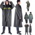 Motorcycle Raincoat With Drawstring Hat Safety Reflective Tape Waterproof Rainwear Suit Bike Raincoat For Camping Hiking Running Long XL