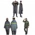 Motorcycle Raincoat With Drawstring Hat Safety Reflective Tape Waterproof Rainwear Suit Bike Raincoat For Camping Hiking Running Long XL