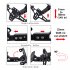 Motorcycle Rear License Plate Mount Holder with Turn Signal Light Universial License Plate Frame black