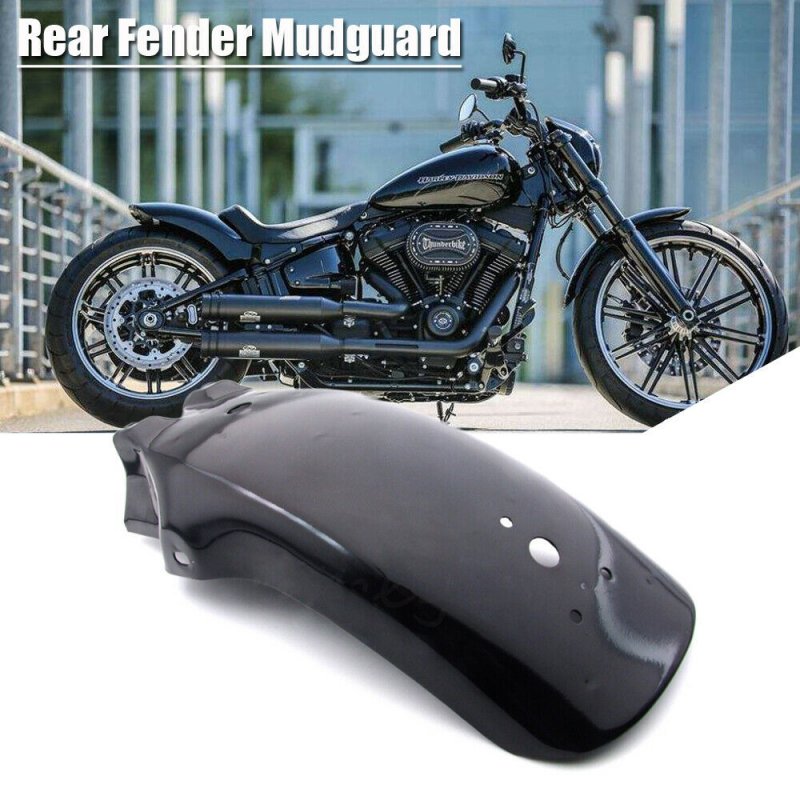 Motorcycle Rear Metal Mudguard for Honda Yamaha Chopper Cruiser black