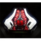 <span style='color:#F7840C'>Motorcycle</span> Rear Tail Light Brake Turn Signals Integrated <span style='color:#F7840C'>LED</span> Light for Yamaha R25 R3 MT03 MT07 white