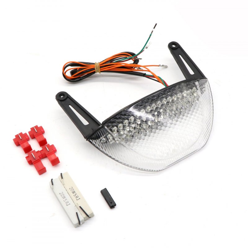 Motorcycle Rear Tail Light Brake Turn Signal Integrated LED Taillight for HONDA CBR600RR 08-12 Transparent shell