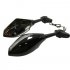 Motorcycle Rearview Mirrors Led Turn Signal Integrated Indicator Lights Rear View Side Mirrors black