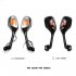 Motorcycle Rearview Side Mirrors for Suzuki GSXR 600 750 1000 with Turn Signal Light Black hood