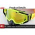 Motorcycle Riding Cross country Goggles Outdoor Glasses Set with Transparent Lens and Tearable Film