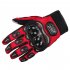 Motorcycle Riding Gloves Non slip Wear resistant Anti fall Full Finger Gloves For Skiing Skating Fishing red M