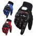 Motorcycle Riding Gloves Non slip Wear resistant Anti fall Full Finger Gloves For Skiing Skating Fishing red M