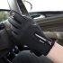 Motorcycle Riding Gloves Zipper Design Non slip Windproof Fleece Lined Warm Gloves for Men Women Navy Blue M