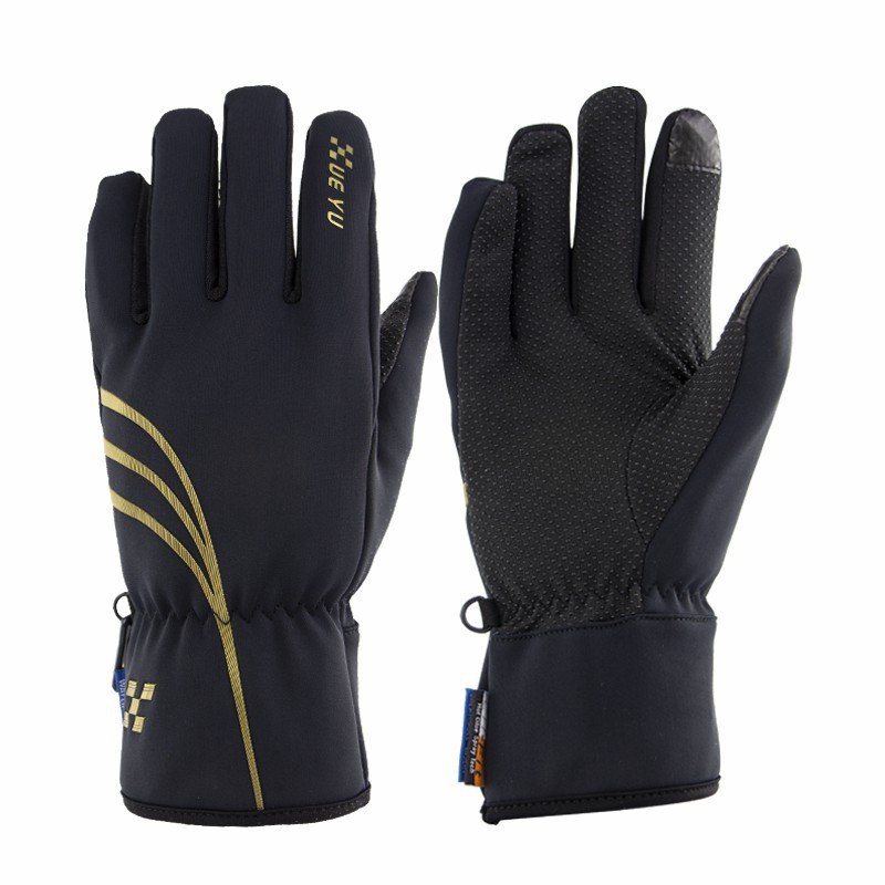 Motorcycle Riding Waterproof Gloves Outdoor Sports Biking Anti-skid Keep Warm Touch Screen Cycling Gloves black_M