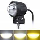 Motorcycle Spotlight Highlight External Lens Work Light Electric Vehicle Modified Led Headlight Bulb Yellow and white_single