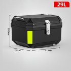 Motorcycle Top Box Lockable Helmet Luggage Storage Rear Tour Box with Reflective Design
